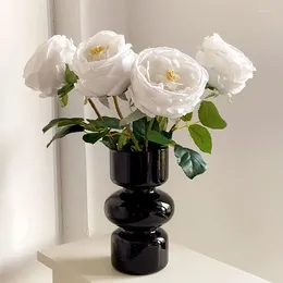 Decorative Flowers 68CM Moisturizing Austin Roses Artificial Interior Ornaments