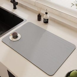Table Mats Technology Leather Kitchen Absorbent Mat Countertop Drain Erasable Washable Coffee Machine Anti-slip Drying