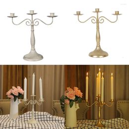 Candle Holders Creative Holder 3Arm Metal Decorations Home Romantic Candlelight Dinner Table Wedding Props