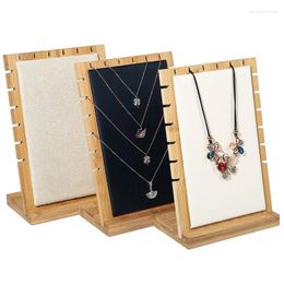 Jewelry Pouches Fashion Display Stand Necklace Wooden Multiple Earring Pendant Easel Showcase Holder For Woman