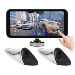 Universal 6.25-Inch Touch Screen 2-Point Cutting Electronic Rearview Mirror with AI Blind Area Warning Left and Right Side Blind Area Image