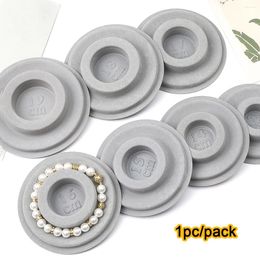 Jewellery Pouches 1PcPE Material Flocked DIY Bracelet Design Disc Necklace Beading Products Loose Bead Piercing Empty