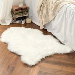 Carpets 1 Pcs 60 X 120 Cm Super Soft Fluffy Floor Mat Warm Comfortable Anti-skid Sofa Irregular Decorative Rug Drop