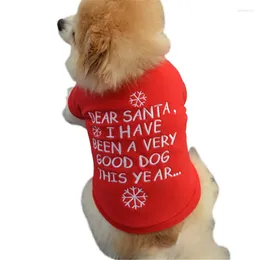 Dog Apparel Winter Warm Pet Coat Letters Print Clothes For Chihuahua Shih Tzu Sweatshirt Puppy Cat Pullover Dogs Pets Christmas Clothing