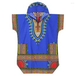 Ethnic Clothing 2024 Fashion Dashiki Printed African Hooded Women Hoodies Pockets Multicolored Cotton Traditional Clothes For Unisex