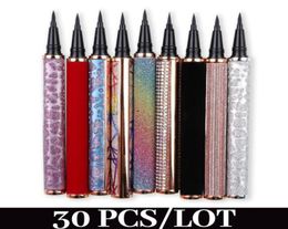 False Eyelashes TDANCE 30PCSLOT Whole Magnetic Black Liquid Eyeliner Long Lasting Adhesive Pencil Glue For Tools1843965