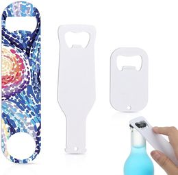 DIY Sublimation Opener Blank Beer Bottle Openers Creative Metal Heat Transfer Printing Corkscrew Custom Logo4987550