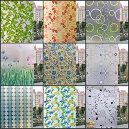 Window Stickers Decorative Self-adhesive Film Privacy Stained Glass Sticker Opaque Kitchen Bedroom Bathroom Office Decals 55 200cm