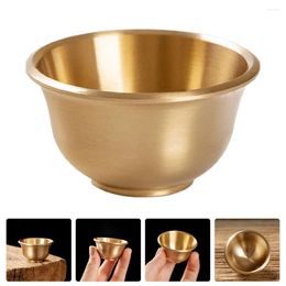 Wine Glasses Mini Drinking Cup Wear-resistant Offering Desktop Multi-function Gold Decor Food Buddhism Exquisite Brass Decorative Holy