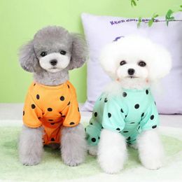 Dog Apparel Jumpsuit Cartoon Bear Decor Pet Adorable Puppy Four-legged Polka Dot Pyjamas Decorative