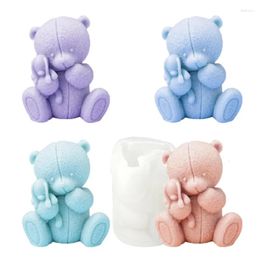 Baking Moulds 3D Bear Silicone Mold For DIY Crafts Shape Candle Chocolate