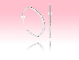 Simple CZ diamond Ear hook Earrings Women party Jewellery with Original box for 925 Sterling Silver Earring sets7684753