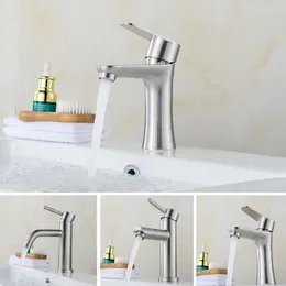 Bathroom Sink Faucets 304 Stainless Steel Deck Mounted Basin Faucet Rust And Corrosion Resistance Cold Water Mixer