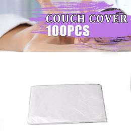 Chair Covers 100Pcs Disposable Plastic Couch Cover Bedspread SPA Massage Treatment Table Sheets Transparent Beauty Bed Easy Instal