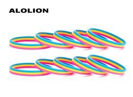 Pansexual Pride Asexual Silicone Rubber Bracelets Sports Wrist Band Bangle 00041271250