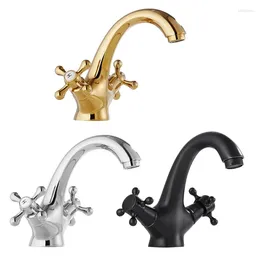 Bathroom Sink Faucets Faucet 4 Inch Lavatory 2 Handle Centerset Metal Brass High Arc Spout Vanity