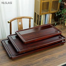 Tea Trays Large Size Solid Wood Tray Home Set Drainage Type Drain Tasting Table Chinese Ceremony Accessories