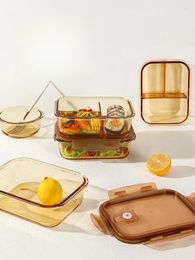 Take Out Containers Advanced Glass Lunch Box With Microwave Heating Function Is Suitable For Office Cake And Boxes.
