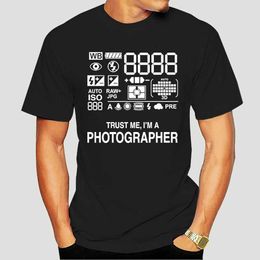 Мужские футболки фотографа фотографа камера футболка Премиум Хлопковая фотография подарок представлен смешной 9177A T240510