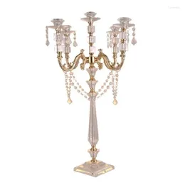 Candle Holders 10pcs Acrylic Candelabras Crystal Pendants 77 CM/30" Height Marriage Candlestick Wedding Centrepieces Home Decor