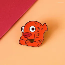 Brooches Muscle Fish Enamel Pin 2024 Design Funny Exaggerate Cute Animal Brooch High Quality Collectible Metal Badges