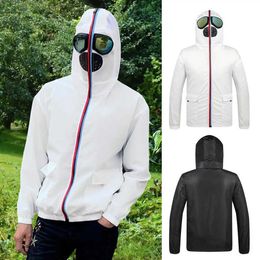 Men's Casual Shirts 2023 Mens/Womens Jackets Hooded Glasses Sun Protective Clothing Superman Shaped Thin Windproof Fashion Couple Q240510