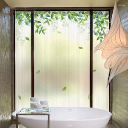 Window Stickers Leaves Decorative Film Custom Size Glass Sticker Static Self-adhesive Bathroom Office Door Privacy Decal Home Decor