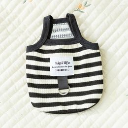 Dog Apparel Pet Clothes Summer Cool Vest Puppy Pullover Breathable Two-Legged Clothing Simply Striped Cat T-Shirt