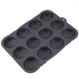 Baking Tools Homemade Burger Patty Mold Silicone Hamburger Non-stick Bun Pan With Mesh Air For Kitchen