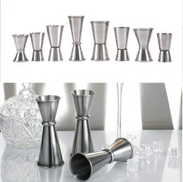 Cocktail Bar Stainless Steel Jigger Double Spirit Measuring Cup For Home Party Club Accessories Barware Tools 240428