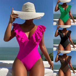 Women's Swimwear 2024 Woman One Piece Suits Summer Outdoor Push Up Sling Open Back Swimsuit Beach High Waist Bathing