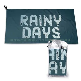Towel Rainy Days-Cute Cozy Days Sticker. Quick Dry Gym Sports Bath Portable Xmas Rest In Peace R I P 1978 2024 Legend Rip