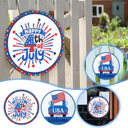 Decorative Figurines Independence Day Wooden Door Hanging Theme Garden Decoration Decorations For Living Room Wall