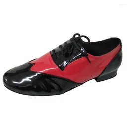 Dance Shoes Men's Professional Black And Red Ballroom Party Latin Salsa Adult Indoor Socials Evening Dancing Shoe