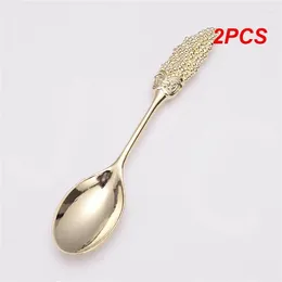 Coffee Scoops 2PCS Cake Spoon A Variety Of Shapes Crafts Harvesting Ears Wheat Creative Retro Kitchen Utensils Ice Cream