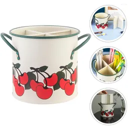 Storage Bottles Iron Cutlery Bucket Kitchen Utensil Desk Decor Chopsticks Holder Organiser Decoration Japanese Tableware Desktop