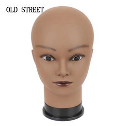 Mannequin Heads Fashionable African Bald Wig Block Human Model Black Female Nude Display False Head Stand Making Q240510
