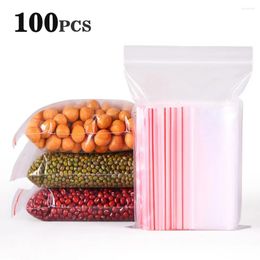 Storage Bags 17 Sizes 100Pcs Clear Plastic Seal Poly Bag Reclosable Candy For Storages Resealable Closure Pockets
