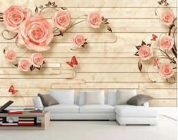 Wallpapers 3D Flower Wallpaper Relief Murals Flowers Modern For Living Room Home Decoration