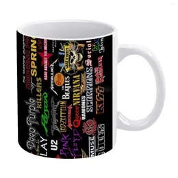 Mugs Music White Mug Coffee 330ml Ceramic Home Milk Tea Cups And Travel Gift For Friends Tape Cassette Retro Vintage F