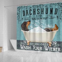 Shower Curtains Dachshund And Bath Soap Personalized Curtain Bathroom Decor