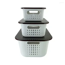 Storage Bottles Set Plastic Containers With Lids - White