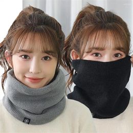 Bandanas Wool Fur Neck Warmer Fashion Soft Knitted Keep Warm Face Mask Thickened Lining Cold-proof Collar Skating Running