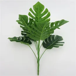 Decorative Flowers Artificial Plants Green Plastic Fake Plant Palm Leaves Home Garden Living Room Bedroom Balcony Decoration High Quality