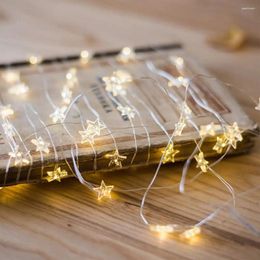 Strings 1/2/5M Star Copper Light String Room Decoration USB/Battery Operated LED Fairy Lights Decorative Xmas Garland For Bedroom Party