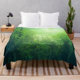 Blankets Lush Green Forest Throw Blanket Comforter Warm For Winter Sofas Thermal Fluffy Softs