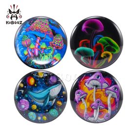 KUBOOZ Acrylic Colorful Little Mushrooms Whale Ear Plugs Tunnels Earring Gauges Piercings Body Jewelry Piercing Expander Stretcher7750235