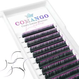 False Eyelashes Comango Ombre Colored Eyelash Extension Black Gradient Red/Pink Personal Advanced Curling Q240510