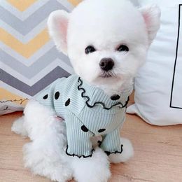 Dog Apparel Cotton Vest Cartoon Spot Pattern For Dogs Coat Winter Warm Cat Clothes Outfit Chihuahua Pet