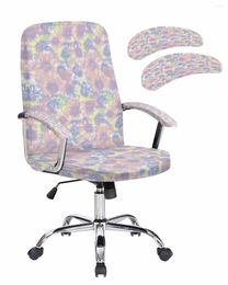 Chair Covers Tie Dye Ethnic Style Abstract Watercolour Elastic Office Cover Gaming Computer Armchair Protector Seat